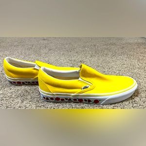 Van’s slip ons - Yellow with Roses - NEW